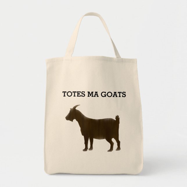 Watercolor Brown Totes Ma Goats Bag (Front)