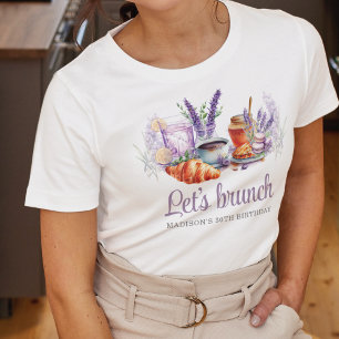 Watercolor Brunch Birthday Personalized T-Shirt