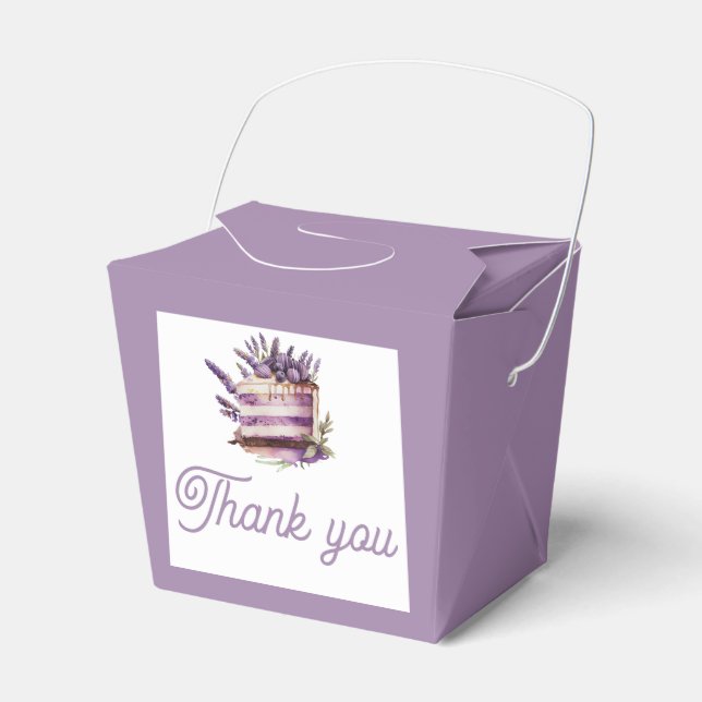 Watercolor Brunch Birthday Thank you  Favor Boxes (Front Side)