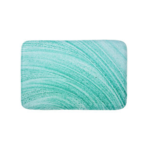 watercolor brush curved line texture bathroom mat