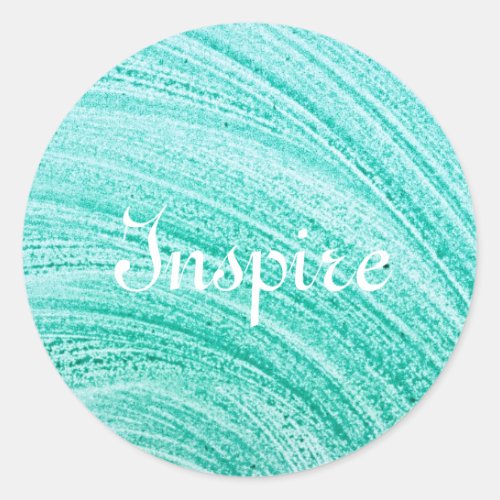 watercolor brush curved line texture classic round sticker