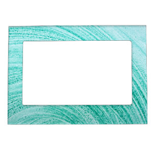 watercolor brush curved line texture magnetic photo frame