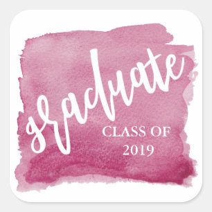 Watercolor Brush ⎥Graduate Personalized Sticker
