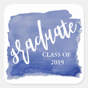 Watercolor Brush ⎥Graduate Personalized Sticker
