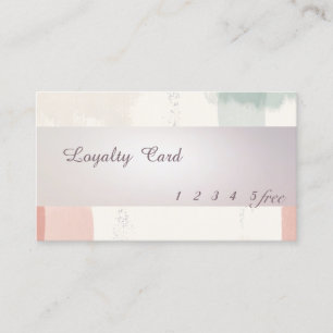 Watercolor Brush Stroke,Stripe Loyalty Card