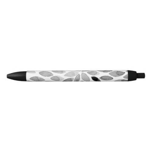 Watercolor brush strokes  black and white black ink pen