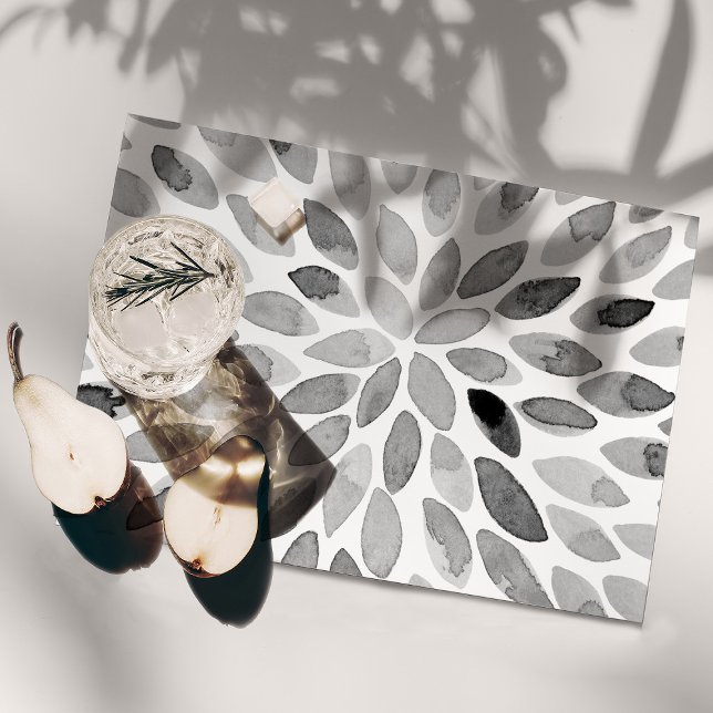 Watercolor brush strokes – black and white placemat (Creator Uploaded)
