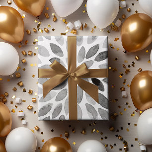 Watercolor brush strokes – black and white wrapping paper sheets