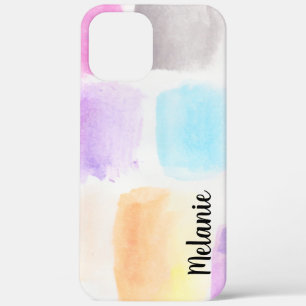 Watercolor Brush Strokes Colorful Rainbow  iPhone 12 Pro Max Case