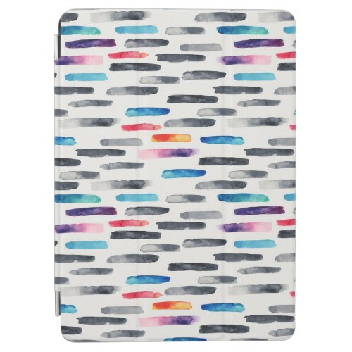 Watercolor brush strokes colorful seamless patter iPad air cover
