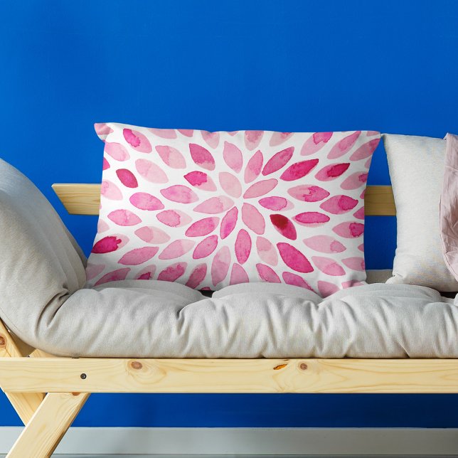 Watercolor brush strokes – pink palette accent pillow (Creator Uploaded)