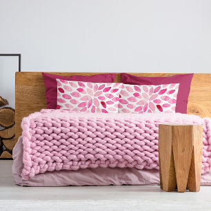 Watercolor brush strokes – pink palette pillow case