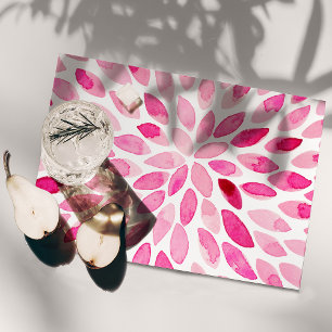 Watercolor brush strokes – pink palette placemat