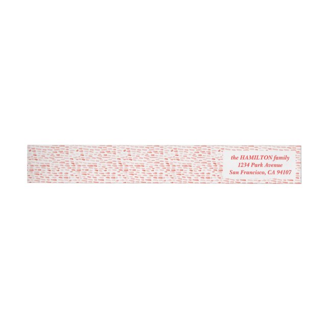 watercolor brushed skinny wrap label (Individual)