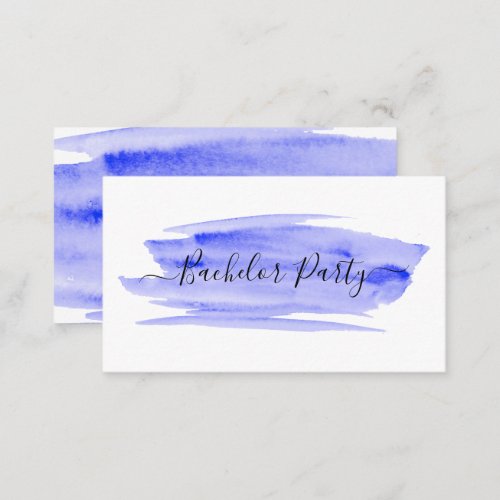 Watercolor Brushstroke Bachelor Party Ticket