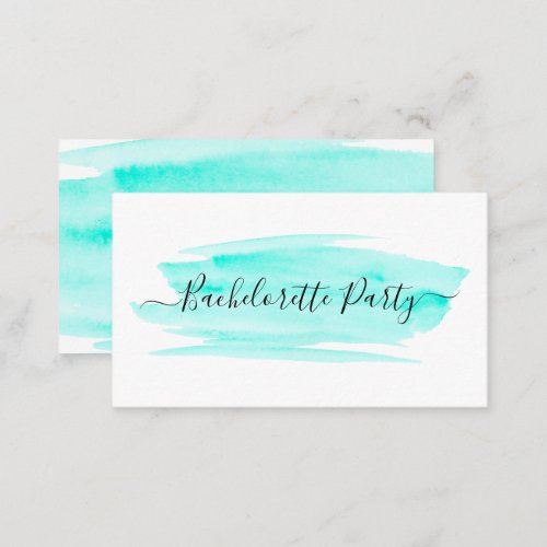 Watercolor Brushstroke Bachelorette Party Ticket