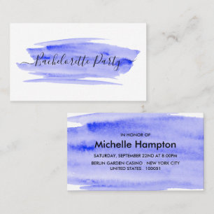 Watercolor Brushstroke Bachelorette Party Ticket