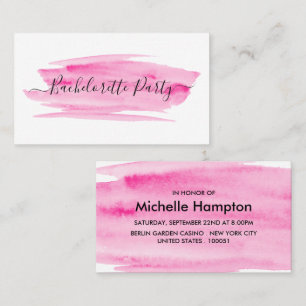 Watercolor Brushstroke Bachelorette Party Ticket