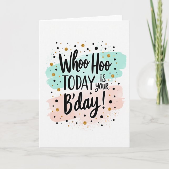 Watercolor Brushstroke Birthday Card (Front)