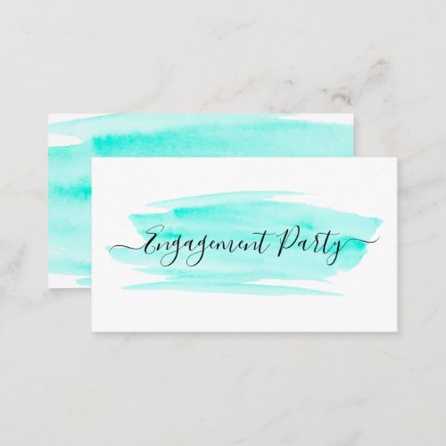 Watercolor Brushstroke Engagement Party Ticket