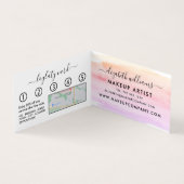 Watercolor Brushstroke, Make-up Artist Loyalty Business Card (Inside)