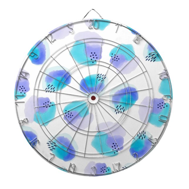 Watercolor Brushstrokes Dart Board (Front)