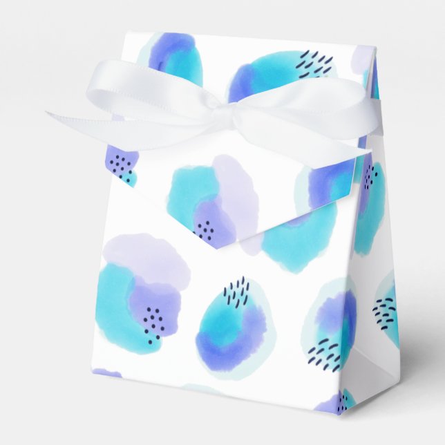 Watercolor Brushstrokes Favor Box (Front Side)