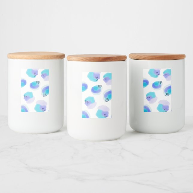 Watercolor Brushstrokes Food Label (Bottles)