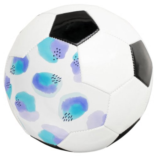 Watercolor Brushstrokes Soccer Ball