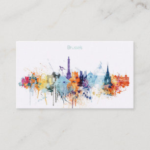 Watercolor Brussels Business Card