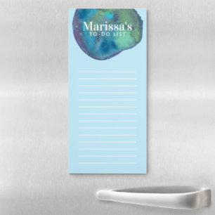 Watercolor Bubble Custom Grocery Shop To-DO List Magnetic Notepad