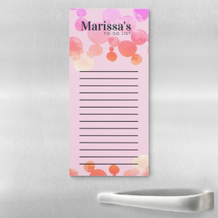 Watercolor Bubbles Custom Grocery Shop To-DO List Magnetic Notepad
