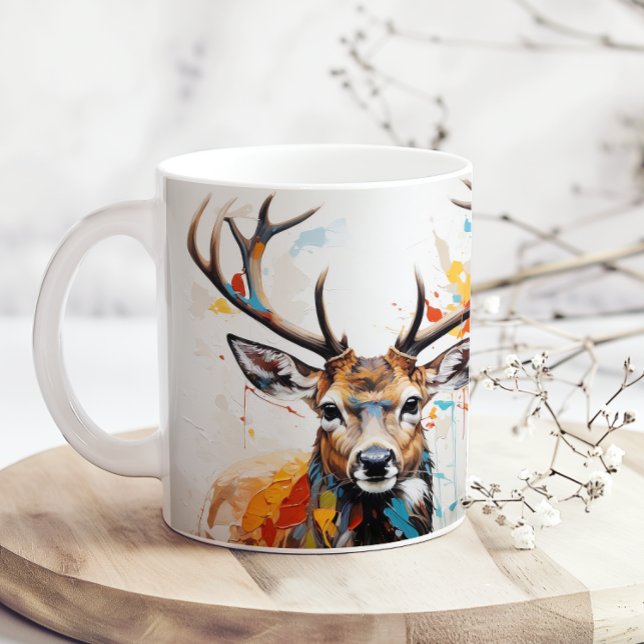 Watercolor Buck Deer Hunter Coffee Mug (Creator Uploaded)