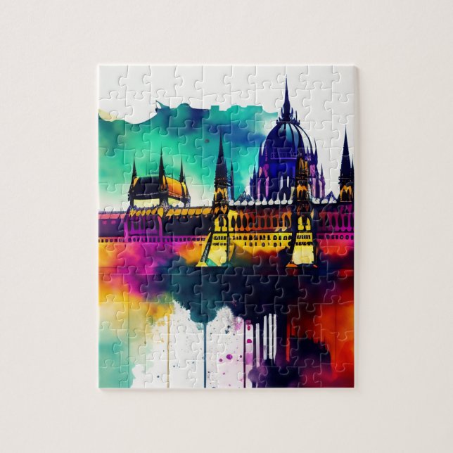 Watercolor Budapest Jigsaw Puzzle (Vertical)