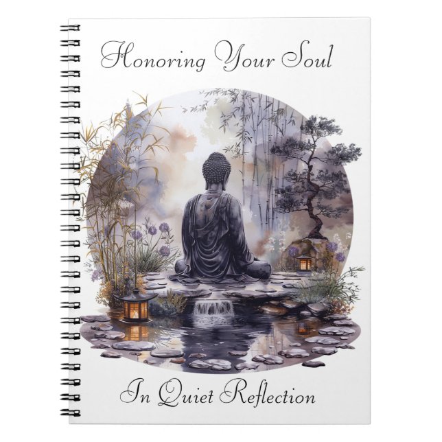 Watercolor Buddha Honor Spiral Photo Notebook (Front)
