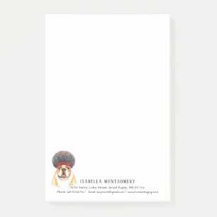 Watercolor Bulldog Personalized Notes