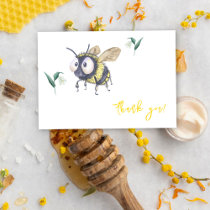 Watercolor bumble bee - thank you