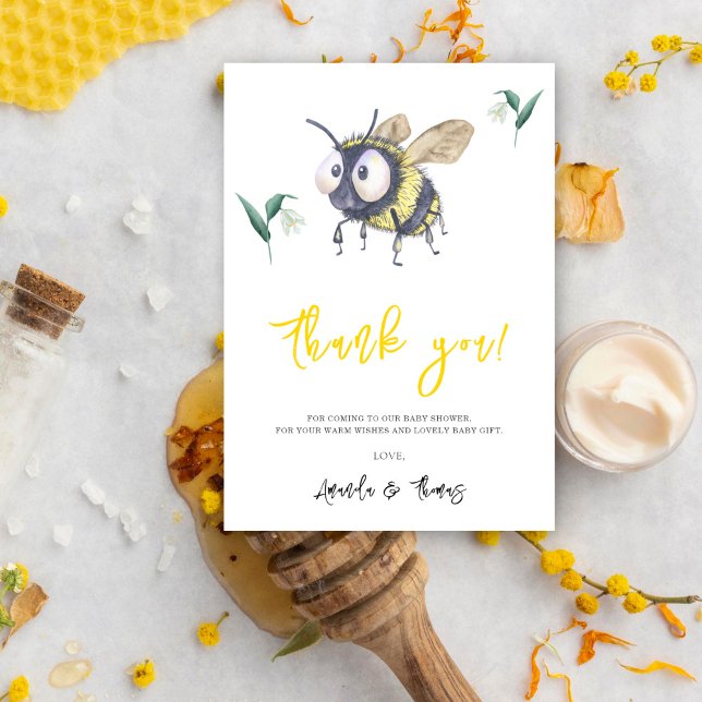 Watercolor bumble bee - thank you card (Creator Uploaded)
