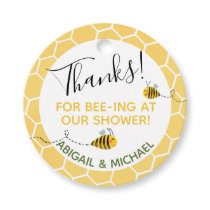 Watercolor Bumble Bees Honeycomb Thank You Favor Tags