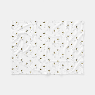 Watercolor Bumblebee Baby Fleece Blanket