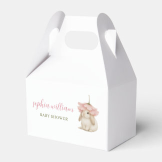 Watercolor Bunny Baby Shower Favor Boxes