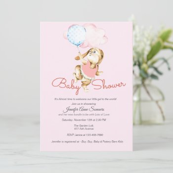 Watercolor Bunny Baby Shower Invitation by Koobear at Zazzle