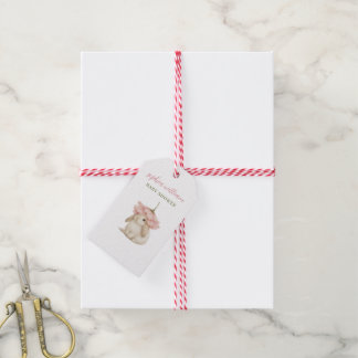 Watercolor Bunny Baby Shower Invitation Gift Tags