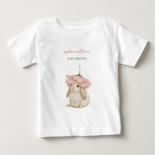 Watercolor Bunny Baby Shower Invitation T-Shirt