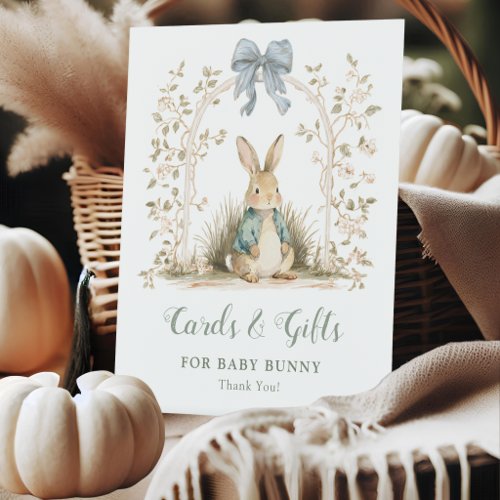 Watercolor Bunny Floral Arch Cards & Gifts Pedestal Sign