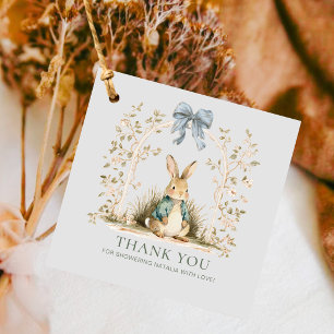 Watercolor Bunny Floral Arch Thank You Favor Tags