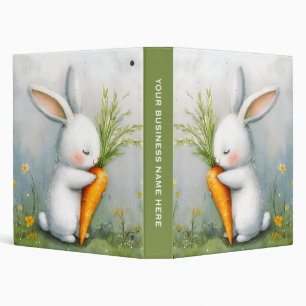 Watercolor Bunny Happy Harvest 3 Ring Binder