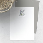 Watercolor Bunny Personalized Stationery Note Card at Zazzle