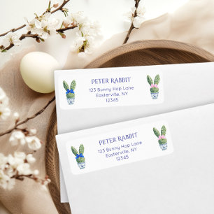 Watercolor Bunny Return Address Label
