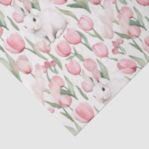 🌷🐇Watercolor Bunny & Tulip Easter Tissue Paper
